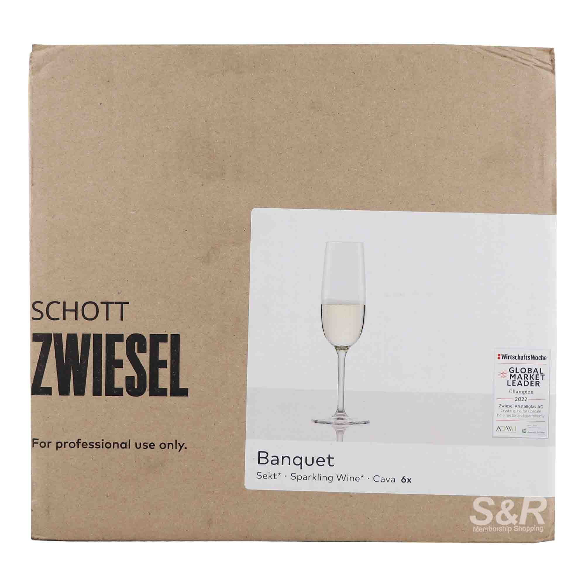 Schott Zwiesel Banquet Sparkling Wine Glasses (210mL x 6pcs)